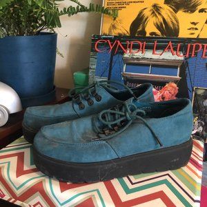 Cleated Faux Suede Creepers